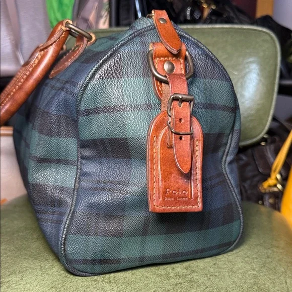 Vintage Polo Ralph Lauren Boston Bag Plaid - Picture 5 of 13
